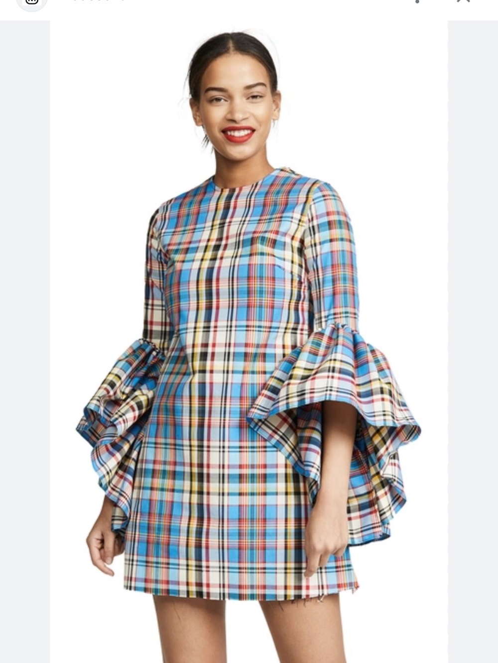 Marques’Almeida Statement Plaid Dress – Bergdorf Goodman Exclusive Feel Size M